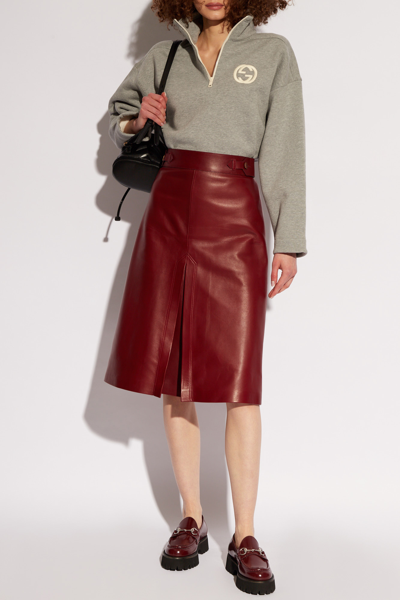 Gucci 2025 burgundy skirt